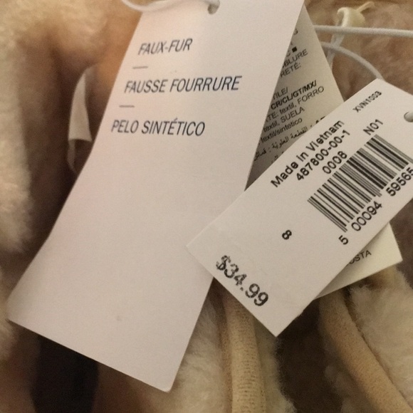 Pair TanFaux Fur ankle boots size 8 - Picture 7 of 7